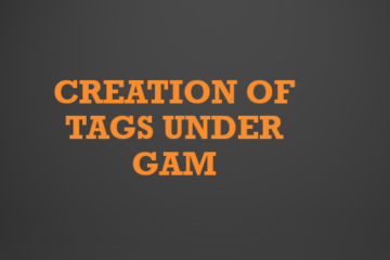 Tag Creation Under GAM
