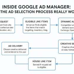 Google Ad Manager Ad Selection process infographic flowchart